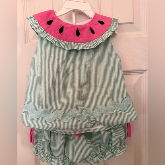 Lil Cactus Other - Lil Cactus Watermelon Ruffle Butt Diaper Set